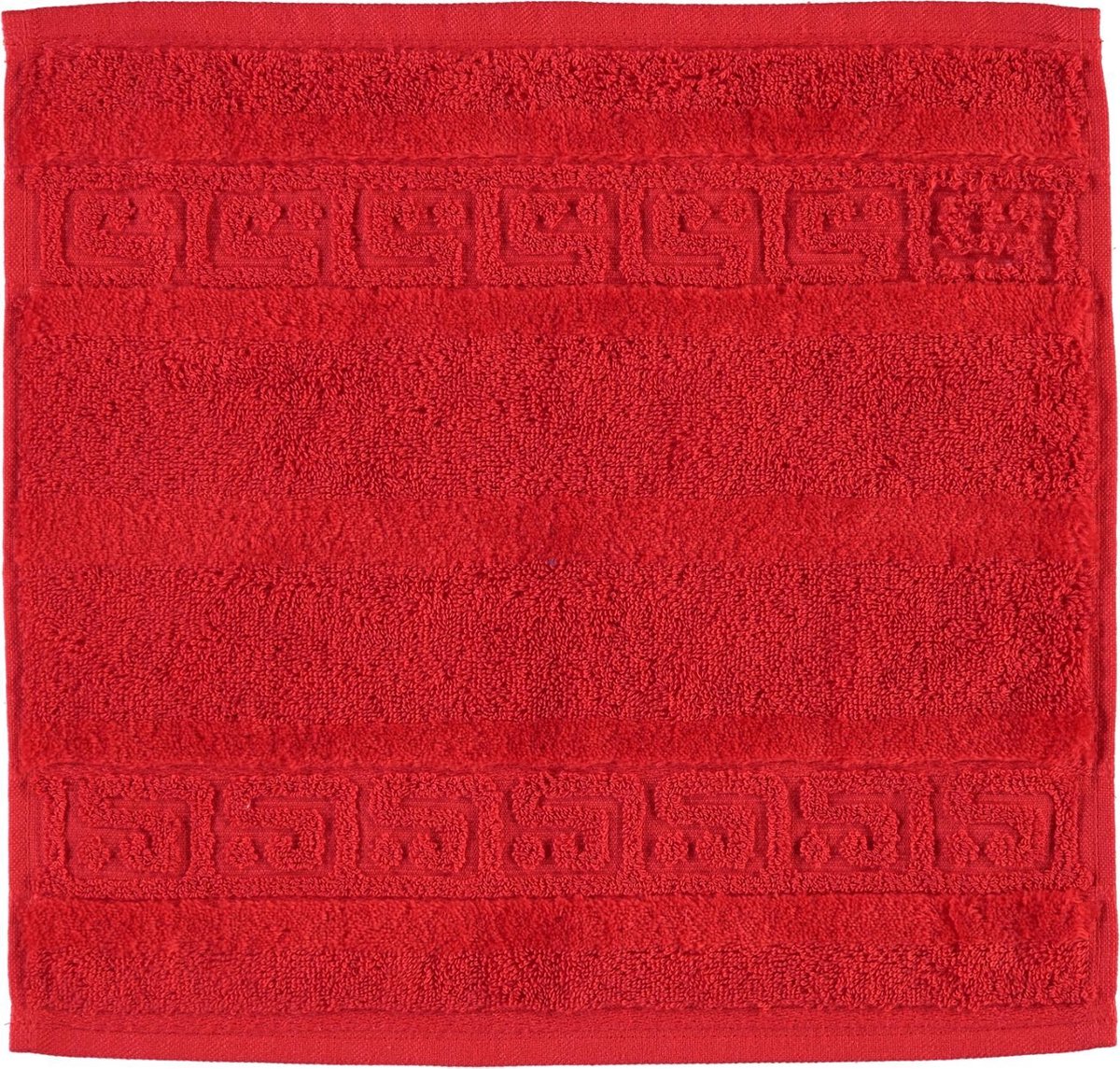 CAWÖ Noblesse Uni Washandje - Rood - 30x30