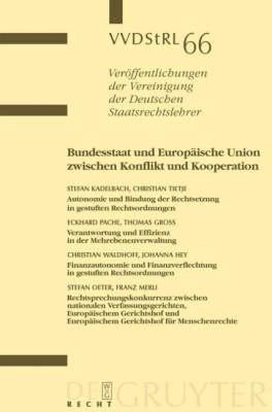 Veröffentlichungen Der Vereinigung Der Deutschen Staatsrech ... - cover