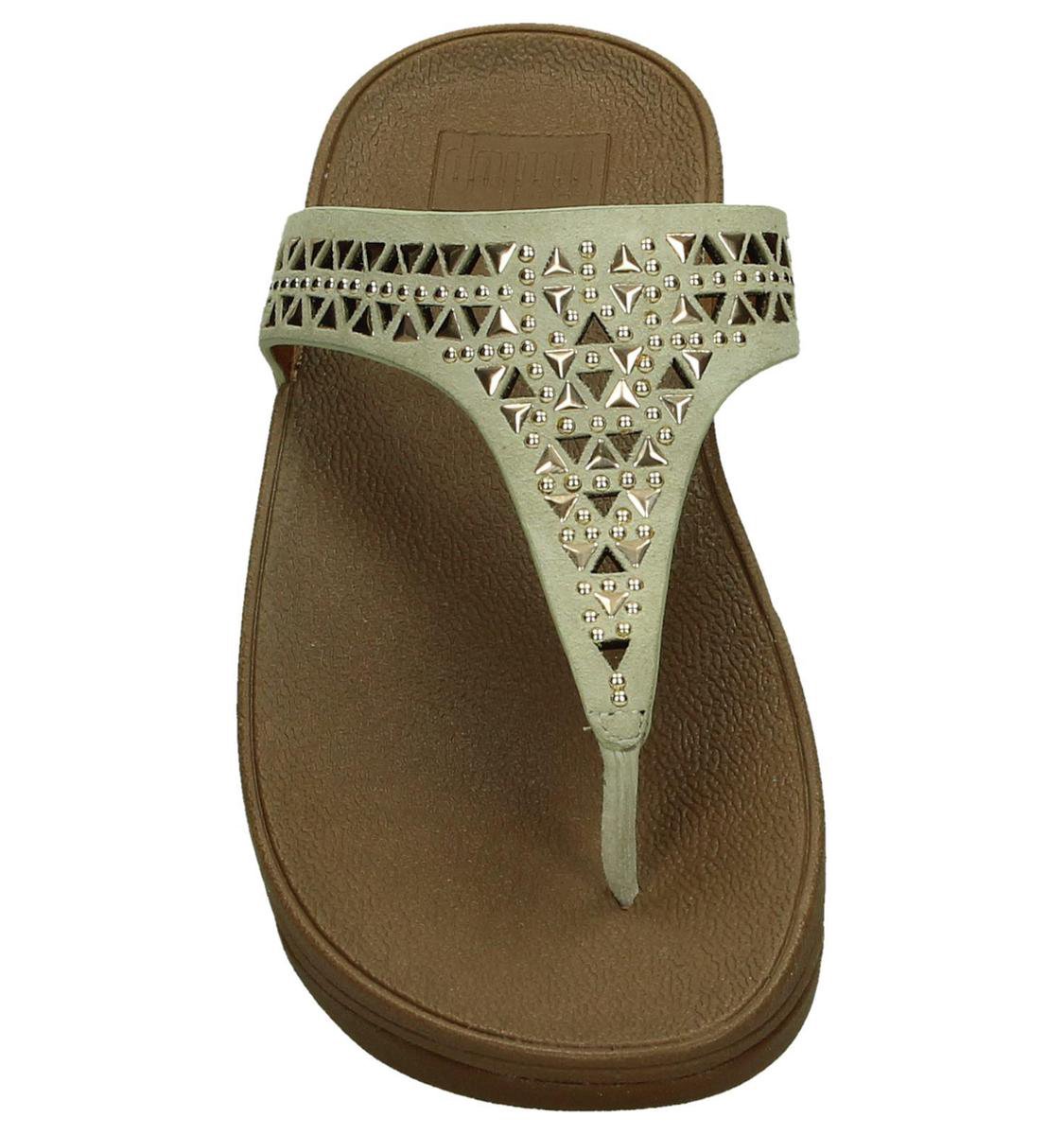 Fit Flop - Carmel Toe-Post - Teenslippers - Dames - Maat 39 - Taupe -  671-323 -Rose... | bol