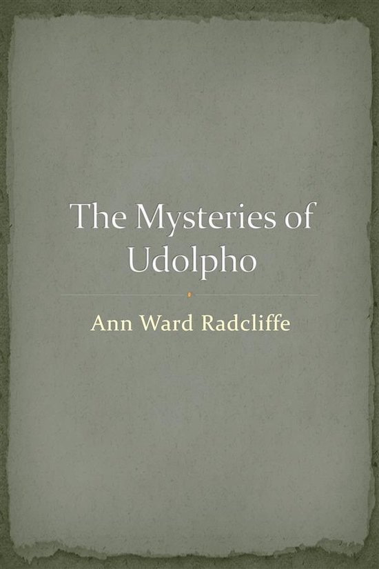 The Mysteries of Udolpho - cover