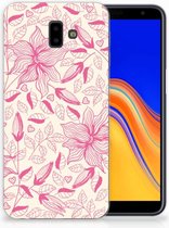 Geschikt voor Samsung Galaxy J6 Plus (2018) Uniek TPU Hoesje Pink Flowers