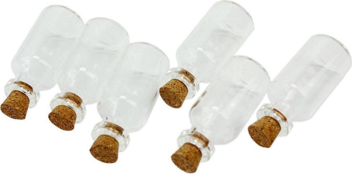 10 Stuks Kleine Glazen Flessen Met Kurk Deksels, Mini Glazen Flessen Met Stoppers Lege Spell Potten Kleine Boodschap Flessen Kleine Wensflessen Miniatuur Poti