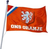 Vlag KNVB 100x150 cm - Ons Oranje-Maat-Stuks-Kleur-Oranje
