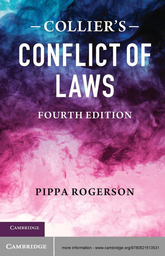 Collier's Conflict of Laws - cover