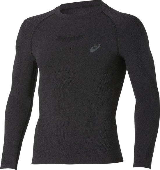 Asics Longsleeve Compressieshirt Heren Sportshirt - Maat XL - Mannen -  zwart | bol.com