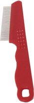 Vlooienkam mini met plastic handgreep, rood 24cm