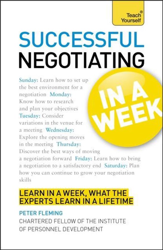 Successful Negotiating In A Week: Teach Yourself - cover