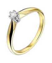 The Jewelry Collection Bague Diamant 0.10ct H Si - Or Bicolore