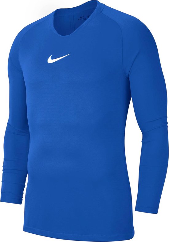 Nike Dry Park First Layer Longsleeve Shirt Thermoshirt - Maat 140 - Unisex  - blauw | bol.com