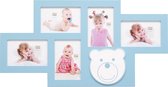 Deknudt Frames multifotolijst S66RK6P5 - beermotief - blauw - 10x15 cm