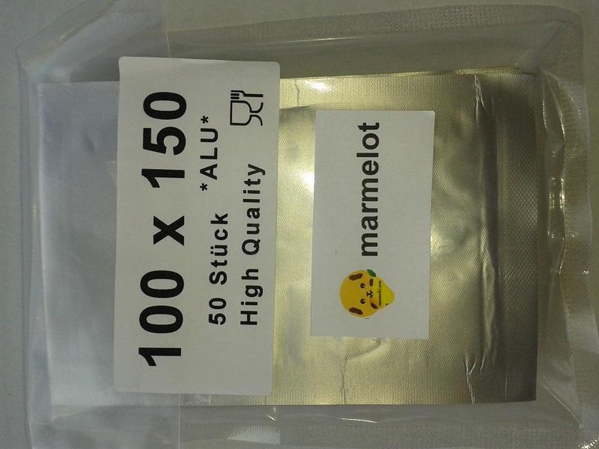 Marmelot Aluminium Vacuumzakken Microstructuur 10x15cm 100stuks