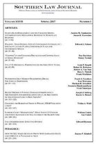 Southern Law Journal, Vol. XXVII, No. 1, Spring 2017