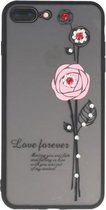 Roze Love Forever back case Hoesje voor Apple iPhone 7 / 8 Plus