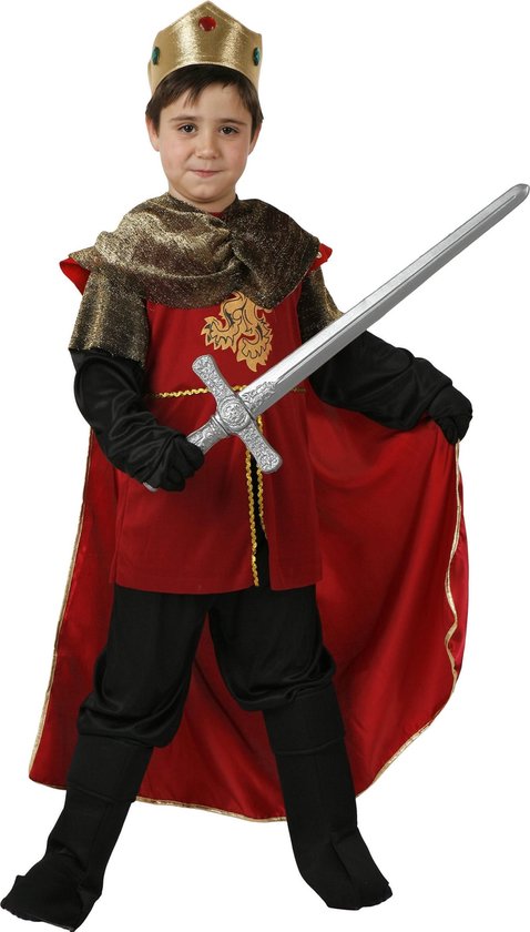 Rood en goudkleurig middeleeuwse koning pak voor jongens - Verkleedkleding  | bol.com