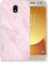 Geschikt voor Samsung Galaxy J5 2017 TPU Hoesje Marble Pink