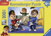 Ravensburger puzzel Alvin, Simon en Theodore maken muziek - Legpuzzel - 100 stukjes