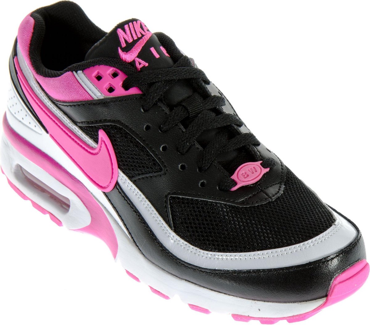 Nike Air Max BW (GS) Sneakers - Maat 36.5 - Meisjes - zwart/roze ...
