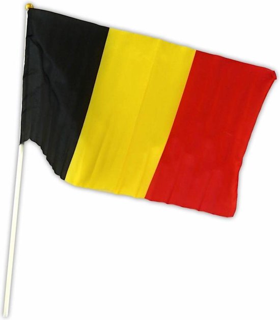 Belgoshop Vlag België op stok 30 x 45cm | bol.