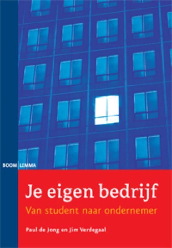 Cover van het boek 'je eigen bedrijf / druk 1' van J. Verdegaal en P. de Jong