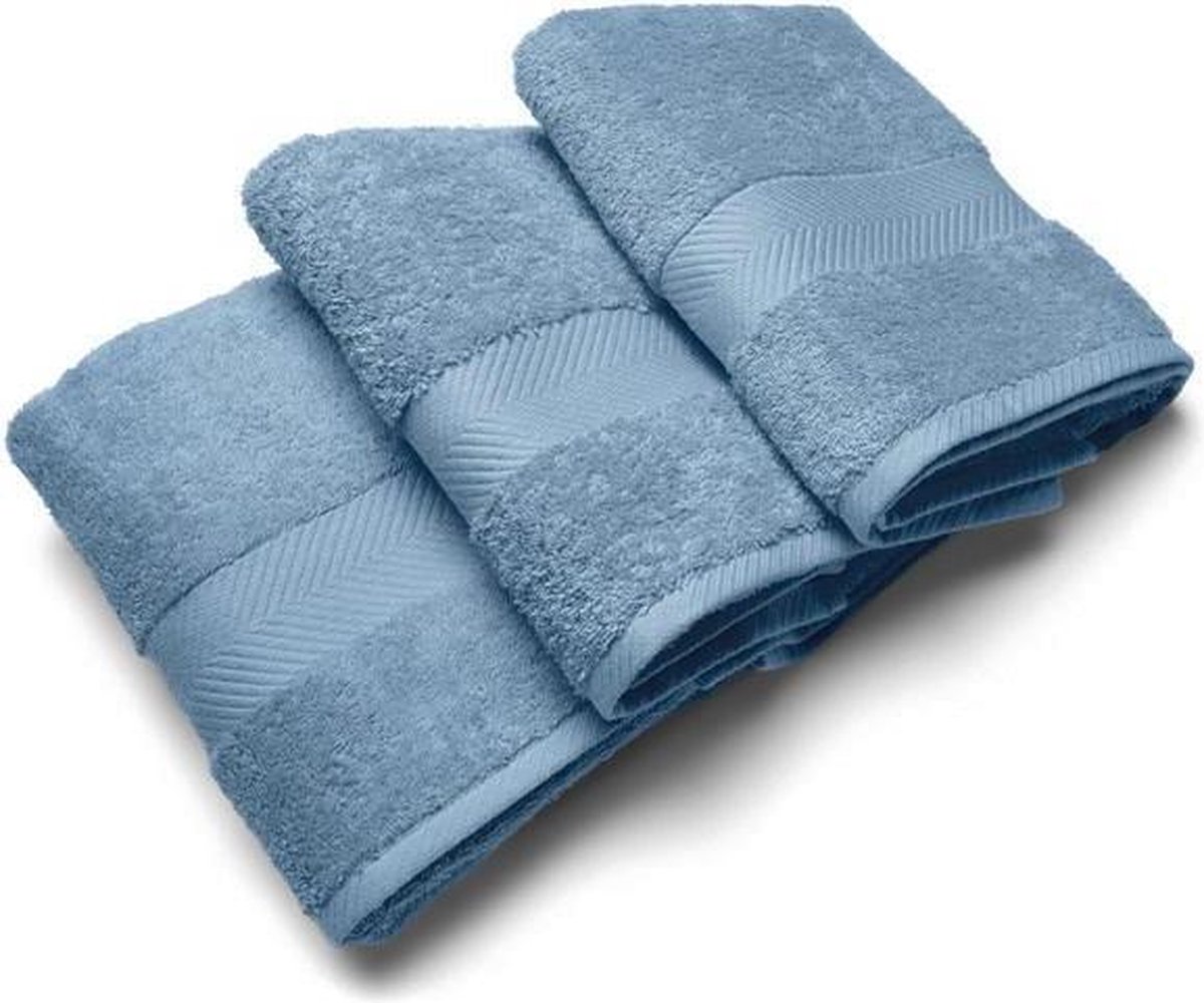 Casilin Royal Touch - Handdoek - Jeans - 50 cm x 100 cm - Set van 3