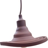 LED lamp DIY | vouwbare hanglamp - strijkijzer snoer | E27 siliconen fitting | chocolade
