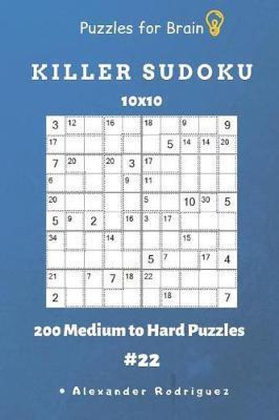 Killer Sudoku Puzzles for Brain Killer Sudoku 200 Medium to Hard