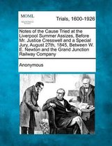 Notes of the Cause Tried at the Liverpool Summer Assizes, Before Mr. Justice Cresswell and a Special Jury, August 27th, 1845, Between W. E. Newton and the Grand Junction Railway Company