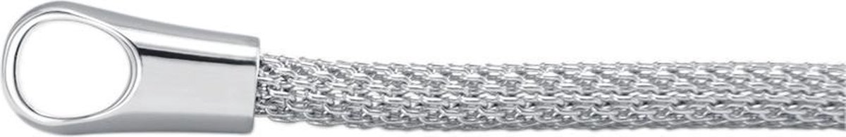 Quiges Vossenstaart Ketting zonder Sluiting Clipring voor Hangers - RVS - Dames - 46cm - EPK077