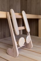 Ergonomische rugsteun (merk; Halu) voor de (infrarood) sauna (Red Cedar)