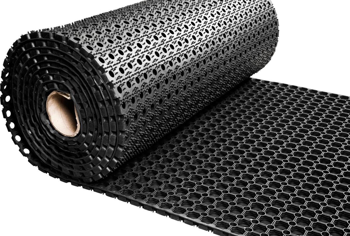 Rubber ringmat op rol - Dikte 22 mm - Breedte 100 cm - per strekkende meter