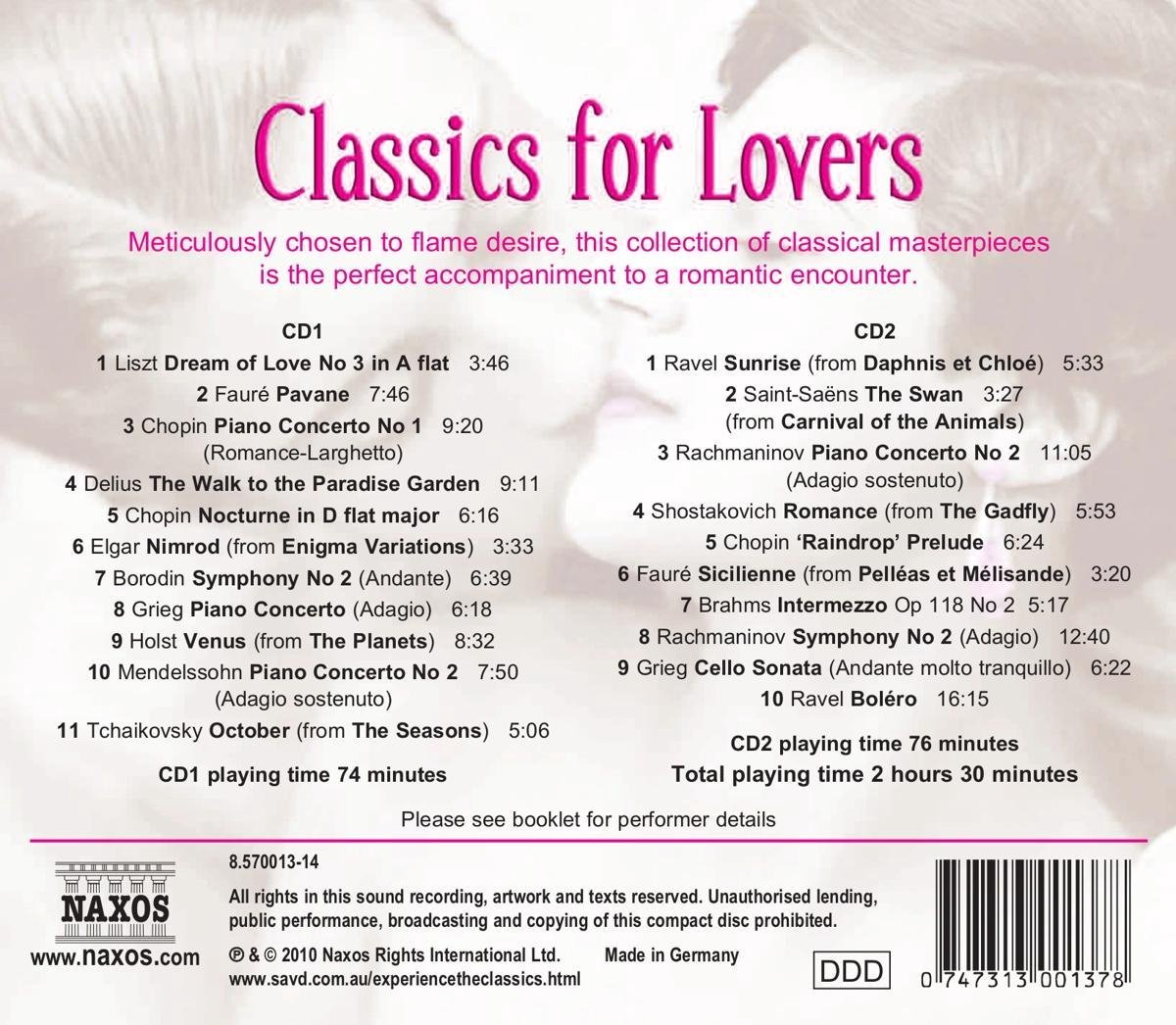 Various Artsits Classics For Lovers (2 CD), various artists CD