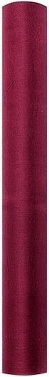 Donkerrode glans organza stof 36 cm