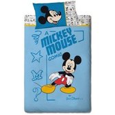 Disney Mickey Mouse Dekbedovertrek - Eenpersoons - 140 x 200 cm - Blauw