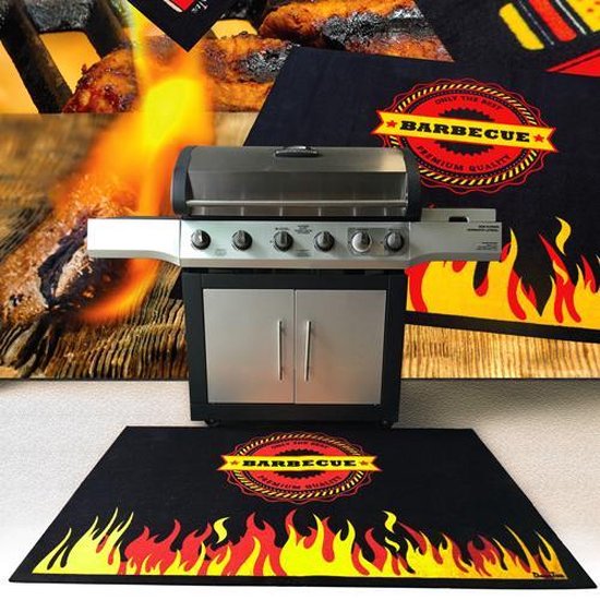 BBQ mat voor onder barbecue Vlam 100x150 cm