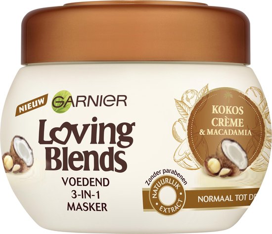 een keer regeling Iedereen Garnier Loving Blends Kokos & Macadamia Haarmasker - 300 ml | bol.com