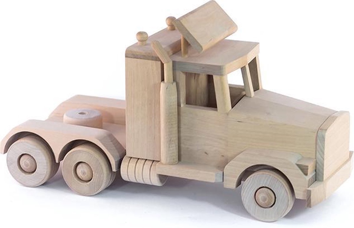 Grote hoeveelheid Minnaar verteren Berky - Houten speelgoed Grote truck vervoer | bol.com