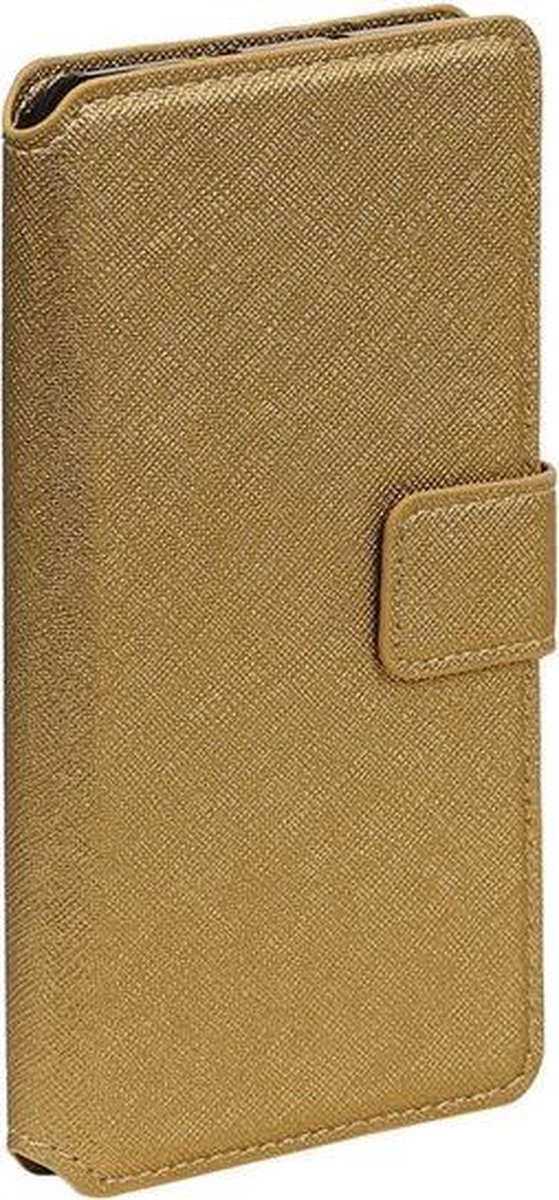 Goud HTC 10 TPU wallet case booktype hoesje HM Book