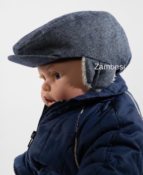 Jocko - Baby/kinder pet met oorflappen / Blauw / 9-18 maanden. | bol.com