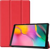 Tri-Fold Book Case - Samsung Galaxy Tab A 10.1 (2019) Hoesje - Rood