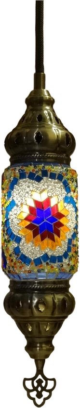 Oosterse mozaïek hanglamp (Turkse lamp) bonte kleuren