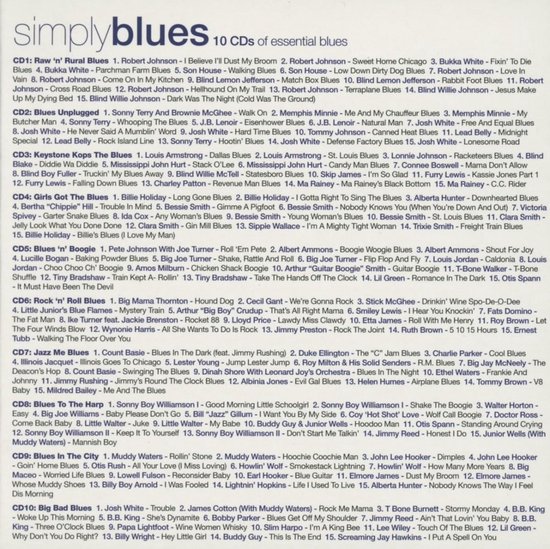 Simply Blues [10CD], various artists CD (album) Muziek bol