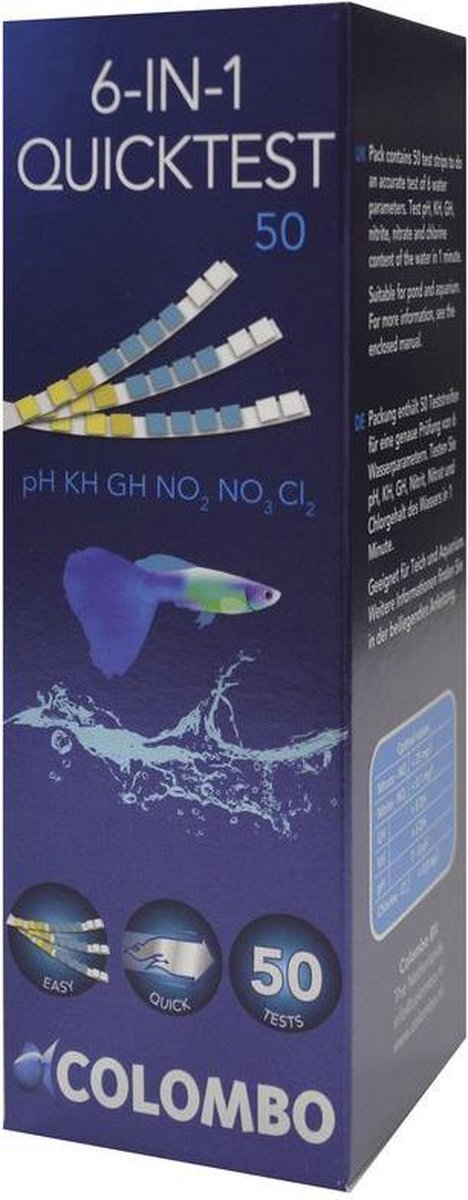 Colombo Quicktest 6 in 1 Teststrips - Watertester