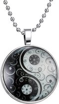 Fako Bijoux® - Ketting - Cabochon - Yin Yang - Glow