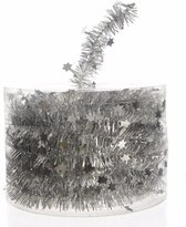 2x Kerstboom folie slinger zilver 700 cm - sterren kerstslingers