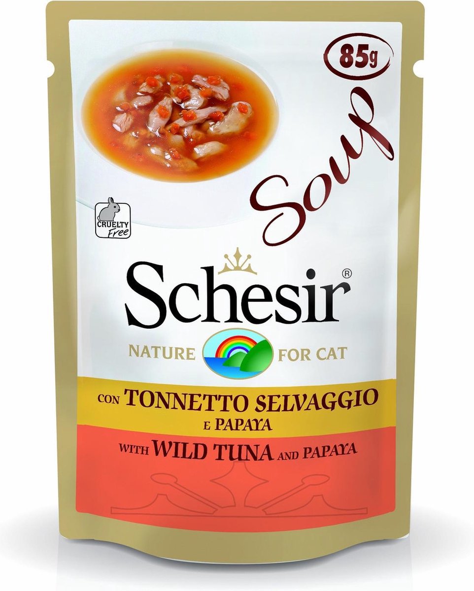 Schesir Soup - Thon & Papaye, Soupe pour Chat