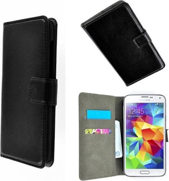 Correctie kwaadheid de vrije loop geven nachtmerrie Samsung Galaxy S5 Mini Wallet Bookcase hoesje Zwart | bol.com