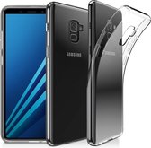 DrPhone Samsung A8+ (Plus) 2018  TPU Hoesje - Transparant Ultra Dun Premium Soft-Gel Case - Official DrPhone Product