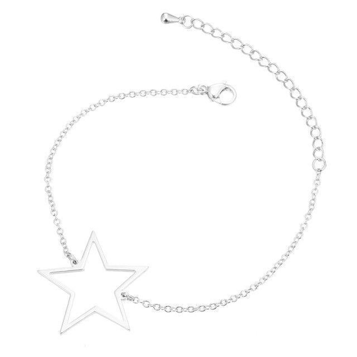 24/7 Jewelry Collection Ster Armband - Open - Zilverkleurig