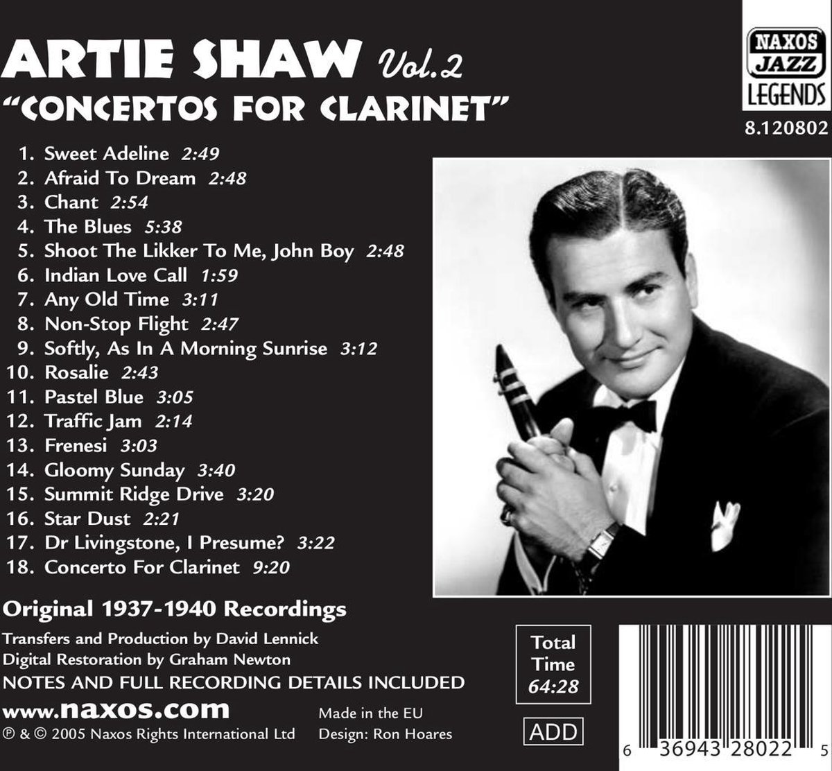 Artie Shaw Volume 2 Concertos For (CD), Artie Shaw Muziek