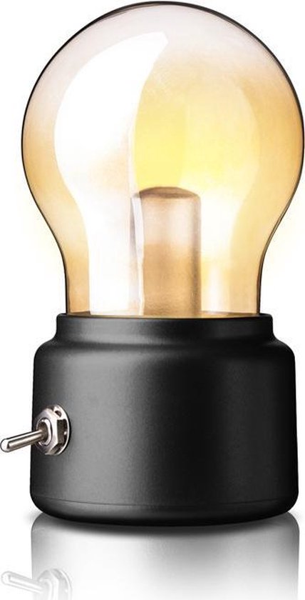 Peerlights - Draadloze Gloeilamp/Tafellamp Mini LED lamp - Lamp - Oplaadbare... |